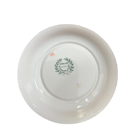 Vtg W.H. Grindley & Co Baroda England Berry Bowl Set of 4 Floral Cottage Bird - Picture 4 of 5